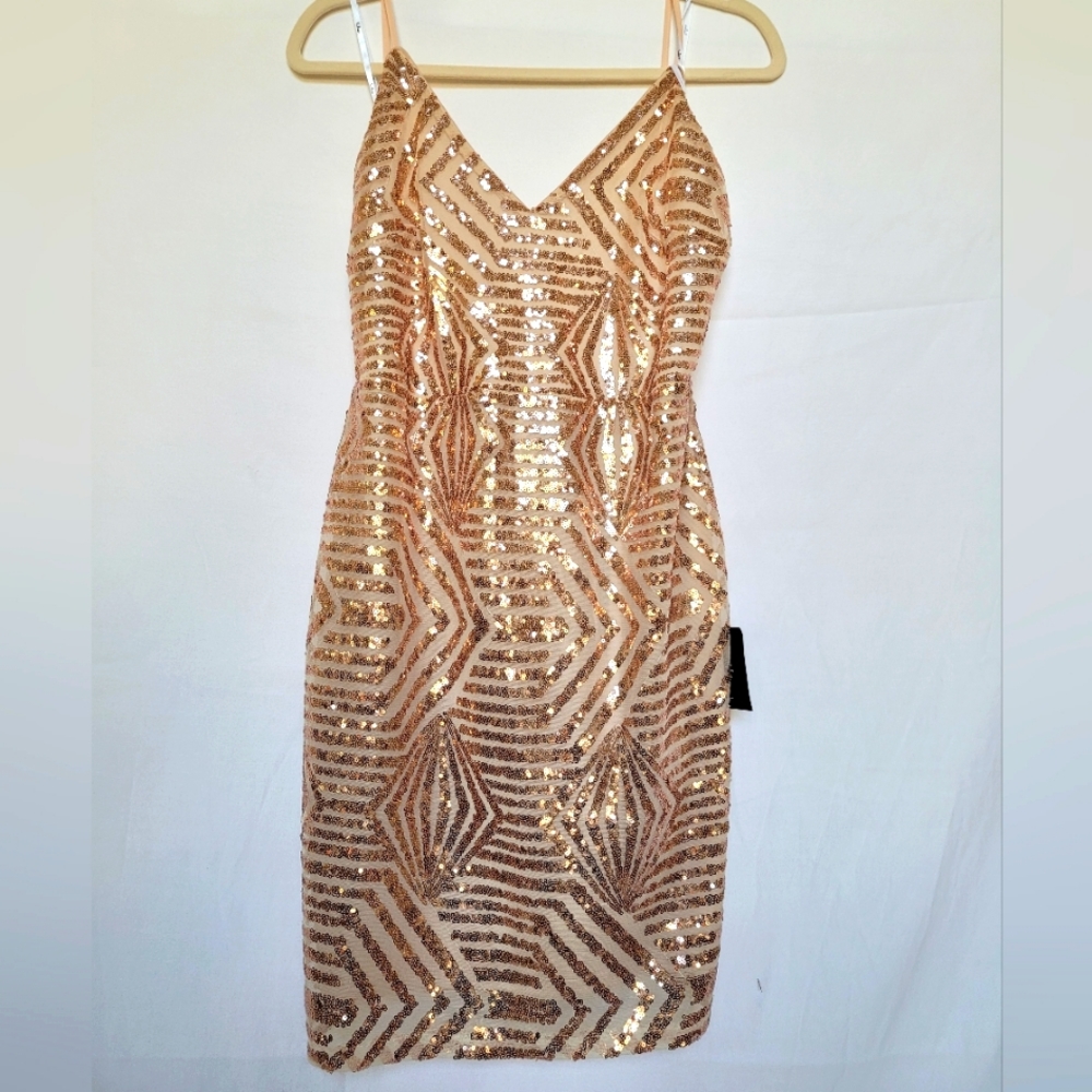 Lulu's Sequins Mini Dress